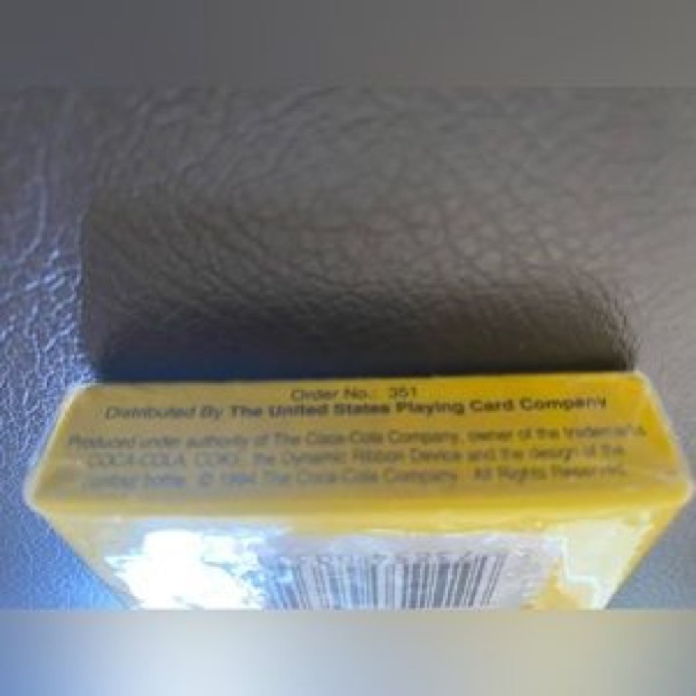 Coca Cola Yellow Playing Cards with Red Logo - Picture 4 of 4